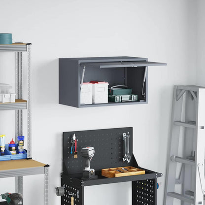 Wall Cabinet for Garage with Gas-lift Door Depth 33 cm Anthracite 60 cm