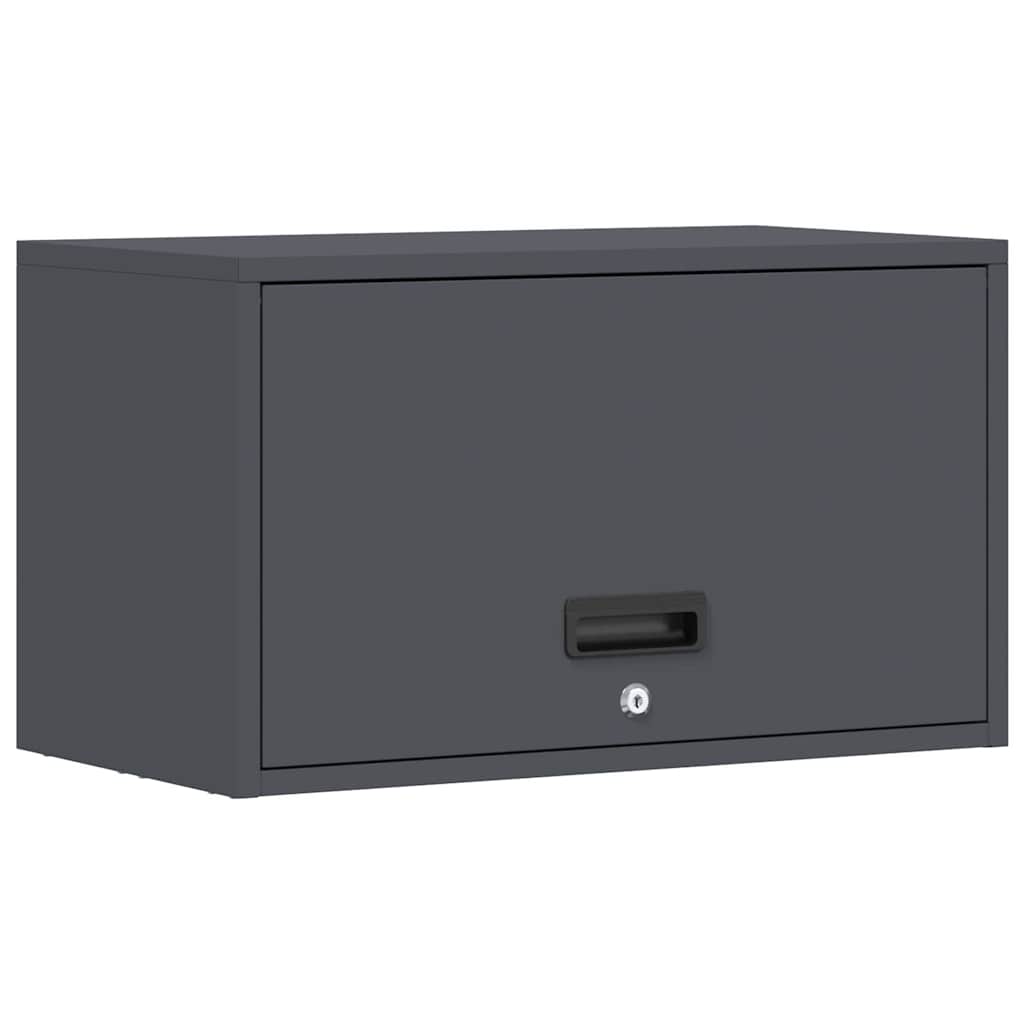 Wall Cabinet for Garage with Gas-lift Door Depth 33 cm Anthracite 60 cm