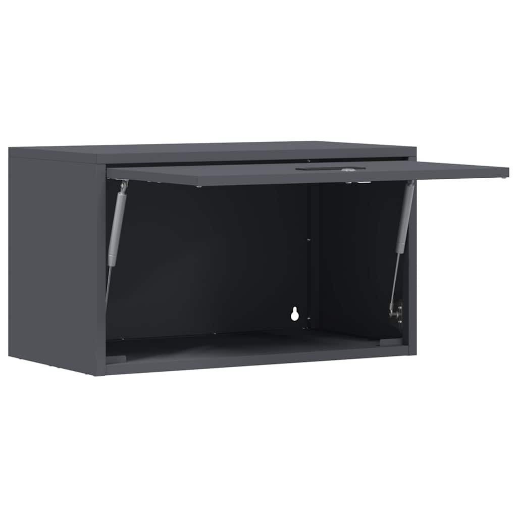 Wall Cabinet for Garage with Gas-lift Door Depth 33 cm Anthracite 60 cm