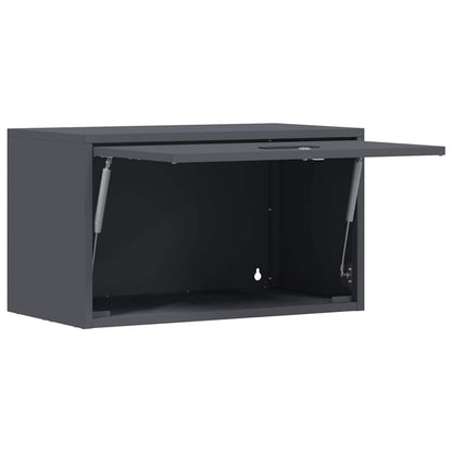 Wall Cabinet for Garage with Gas-lift Door Depth 33 cm Anthracite 60 cm
