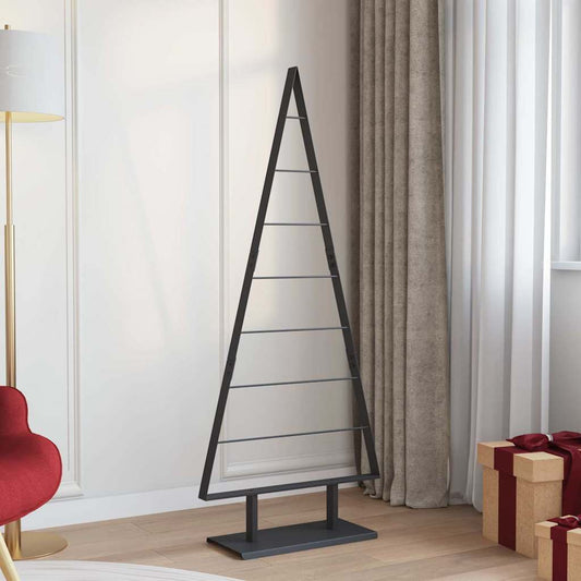 Metal Christmas Tree with Triangle Stand KUOPIO Steel Black 150 cm