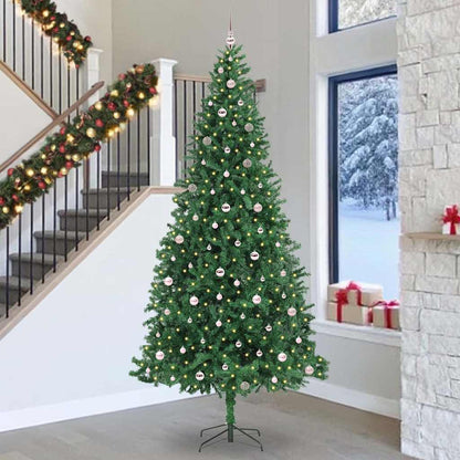 Artificial Christmas Tree with 300 LEDs with Stand Green 300 cm with LEDs&pink balls