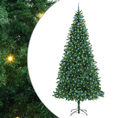Artificial Christmas Tree with 300 LEDs with Stand Green 300 cm with LEDs&blue balls