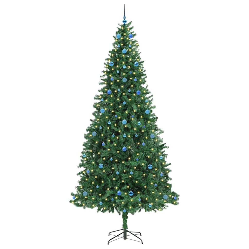 Artificial Christmas Tree with 300 LEDs with Stand Green 300 cm with LEDs&blue balls