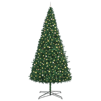 vidaXL Christmas Tree with Decorative String Lights Green 400 cm PVC 3