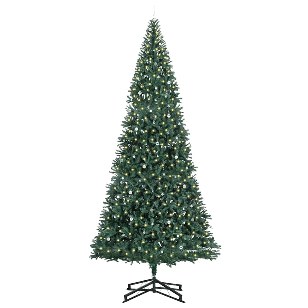 vidaXL Artificial Pre-lit Christmas Tree with Ball Set Green 500 cm 3