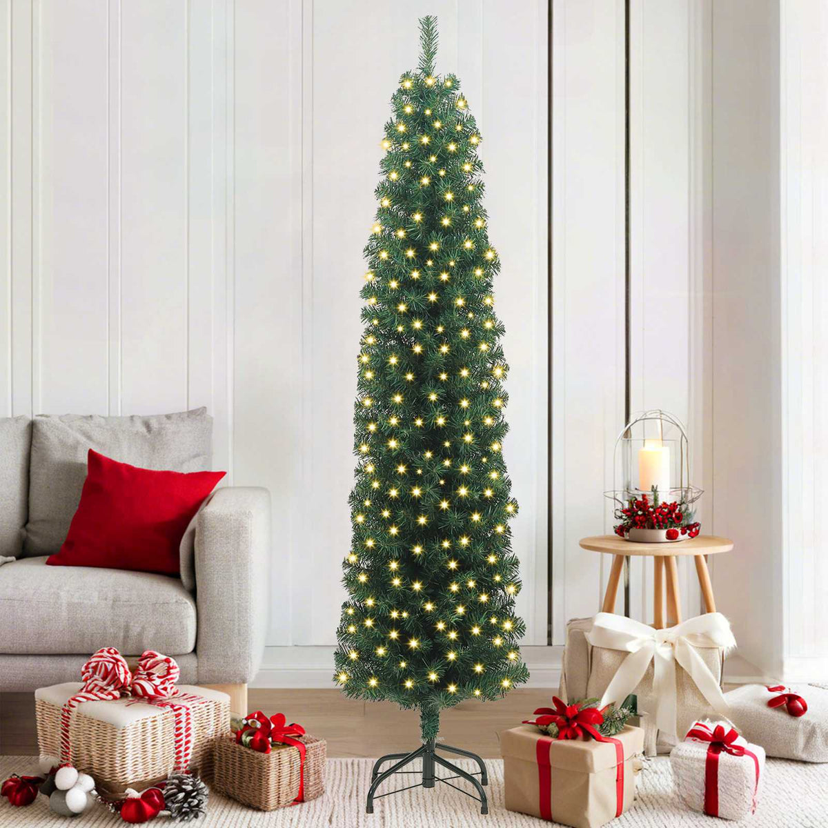 Artificial Christmas Tree Green 180 cm with 300 LEDs