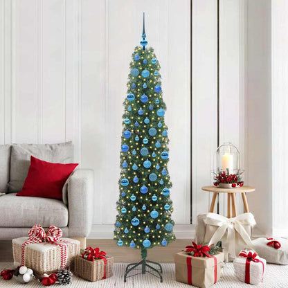 Artificial Christmas Tree Green 180 cm with 300 LEDs & 120 blue balls