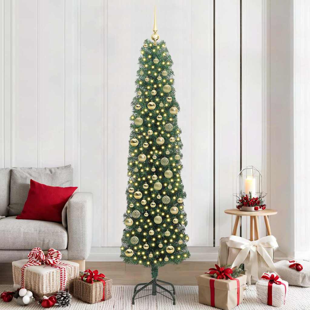 vidaXL Artificial Christmas Tree Green 210 cm 1