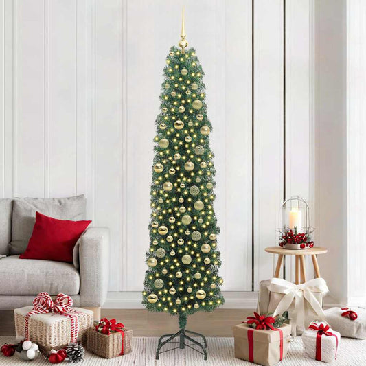 vidaXL Artificial Christmas Tree Green 210 cm 1