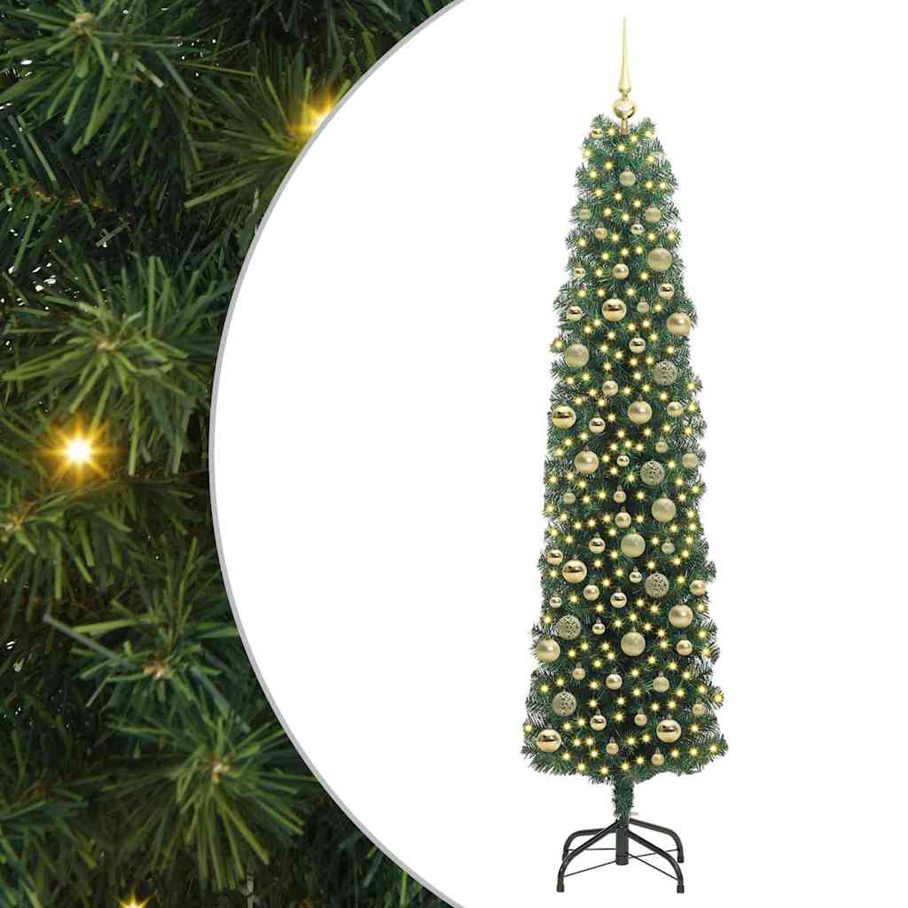 vidaXL Artificial Christmas Tree Green 210 cm 2