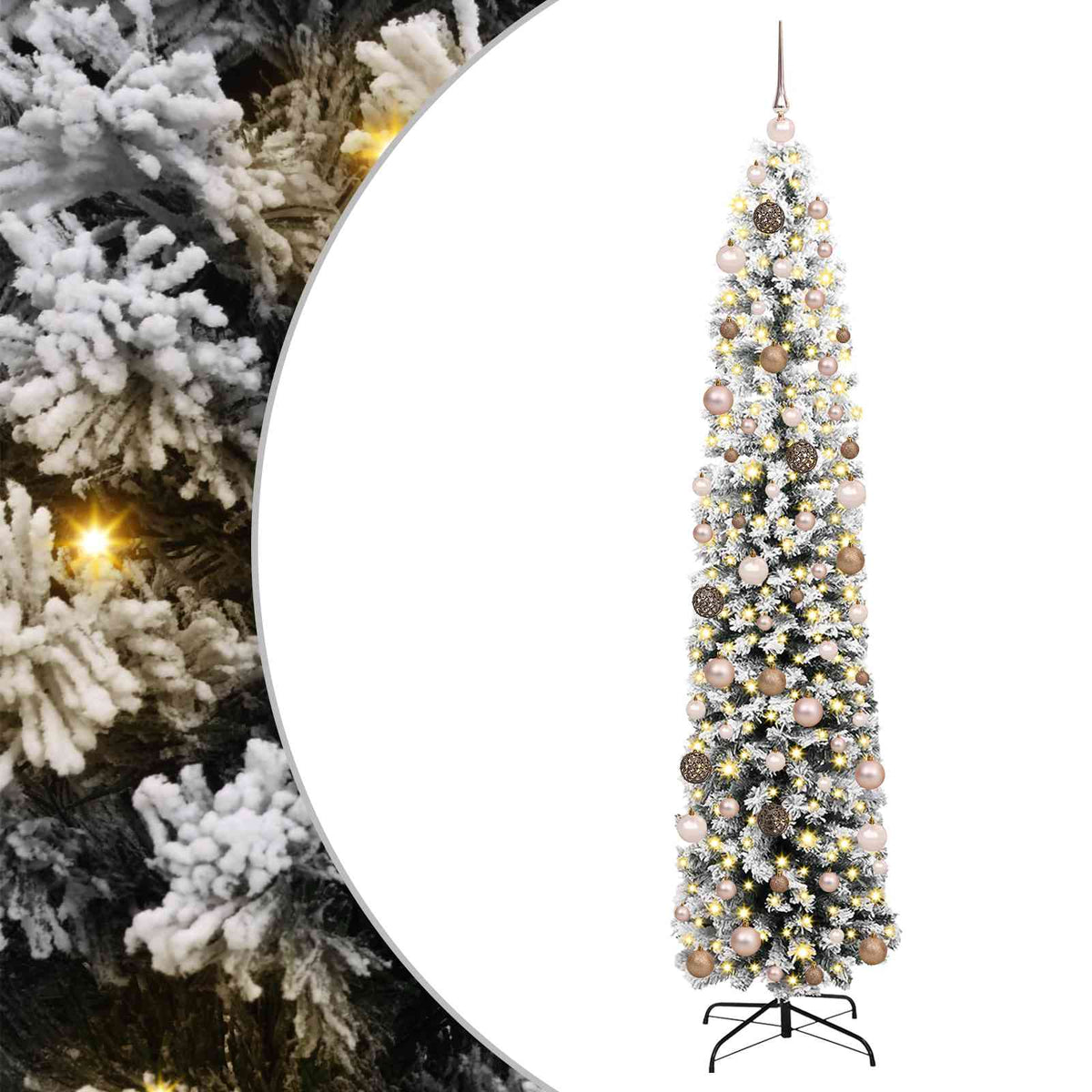 vidaXL Artificial Christmas Tree with 300 LEDs with Stand Green 210 cm 2