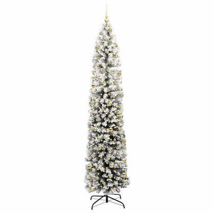 vidaXL Artificial Christmas Tree Green and White 240 cm 3