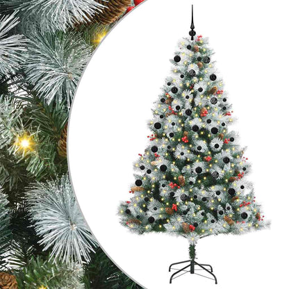 vidaXL Artificial Christmas Tree Green and white 240 cm 2