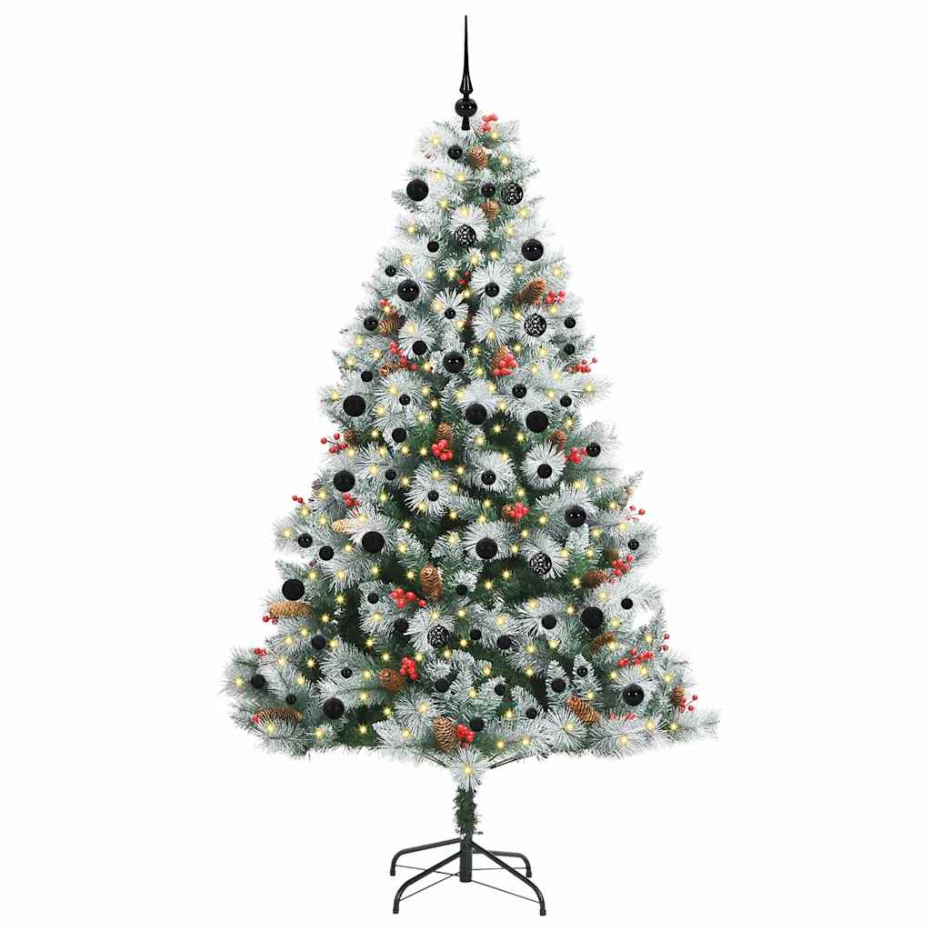 vidaXL Artificial Christmas Tree Green and white 240 cm 3