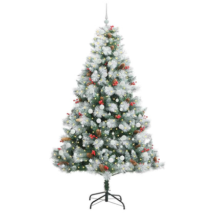 vidaXL Artificial Christmas Tree Green and white 240 cm 3