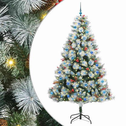 vidaXL Artificial Christmas Tree Green and white 240 cm 2