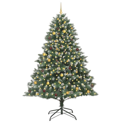 vidaXL Artificial Christmas Tree with 300 LEDs with Stand Green 240 cm 3