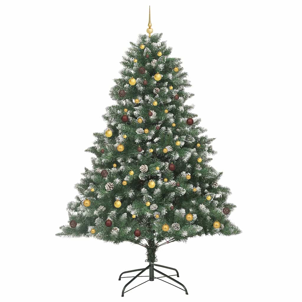 vidaXL Artificial Christmas Tree with 300 LEDs with Stand Green 240 cm 4