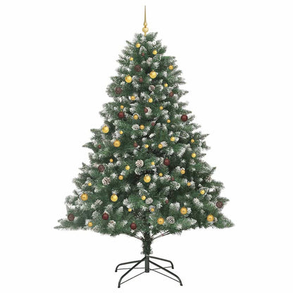 vidaXL Artificial Christmas Tree with 300 LEDs with Stand Green 240 cm 4