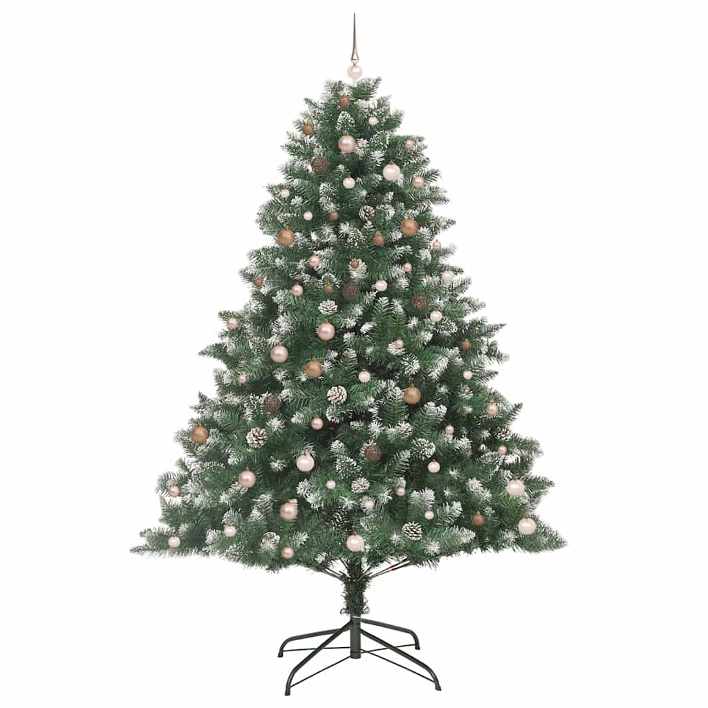 vidaXL Artificial Christmas Tree with 300 LEDs with Stand Green 240 cm 4