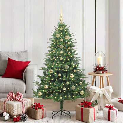 Artificial Pre-lit Christmas Tree with Ball Set 150 cm Green with 150 LEDs &61 golden balls