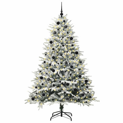 vidaXL Artificial Pre-lit Christmas Tree with Ball Set Green 240 cm 3