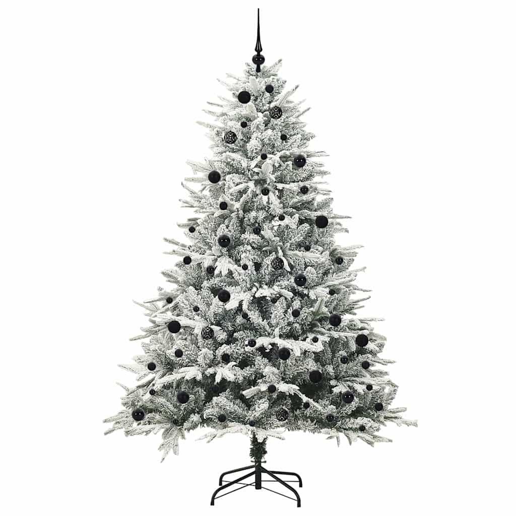 vidaXL Artificial Pre-lit Christmas Tree with Ball Set Green 240 cm 4
