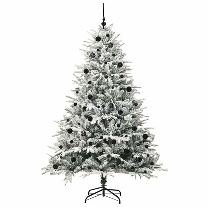 vidaXL Artificial Pre-lit Christmas Tree with Ball Set Green 240 cm 4