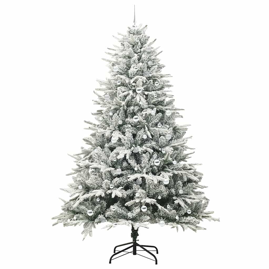 vidaXL Artificial Pre-lit Christmas Tree with Ball Set Green 240 cm 4