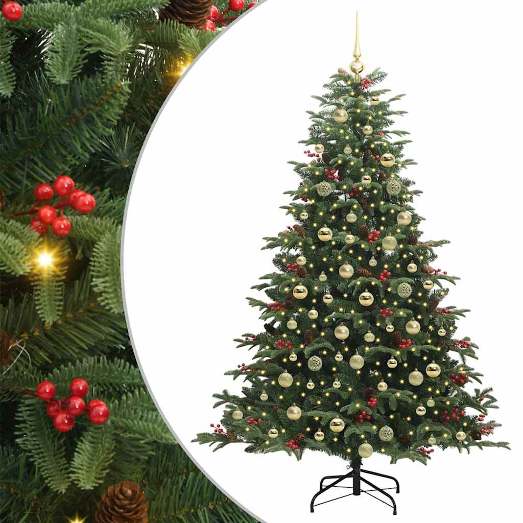 vidaXL Artificial Christmas Tree with 300 LEDs with Stand Green 180 cm 2
