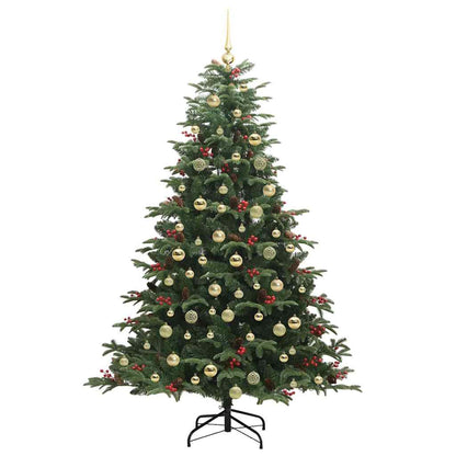 vidaXL Artificial Christmas Tree with 300 LEDs with Stand Green 180 cm 4