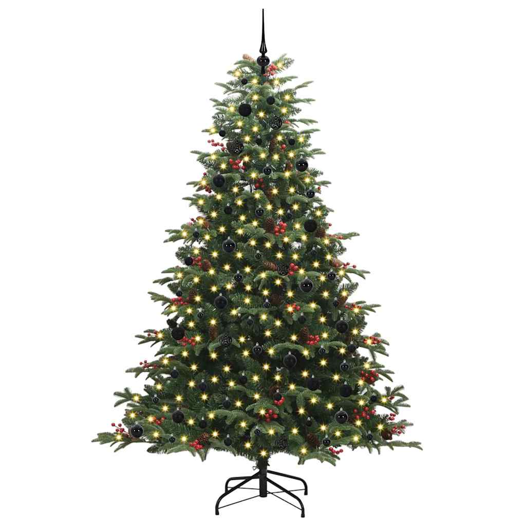 vidaXL Artificial Christmas Tree with 300 LEDs with Stand Green 240 cm 3