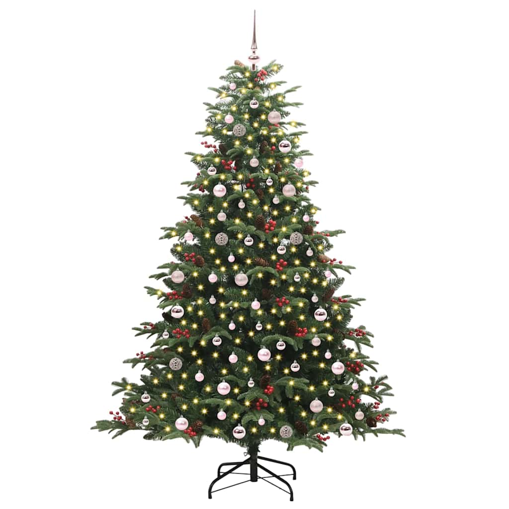 vidaXL Artificial Christmas Tree with 300 LEDs with Stand Green 240 cm 3
