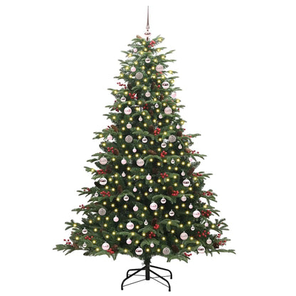 vidaXL Artificial Christmas Tree with 300 LEDs with Stand Green 240 cm 3