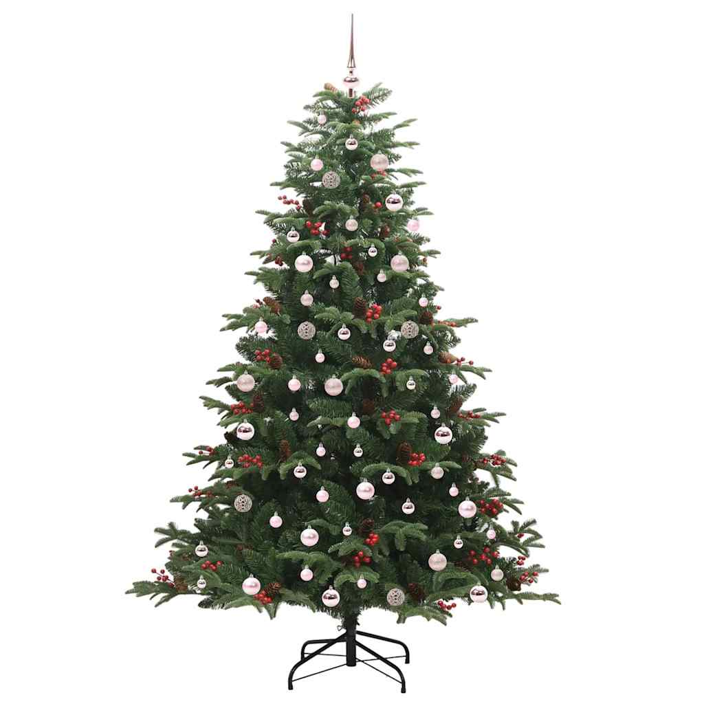 vidaXL Artificial Christmas Tree with 300 LEDs with Stand Green 240 cm 4