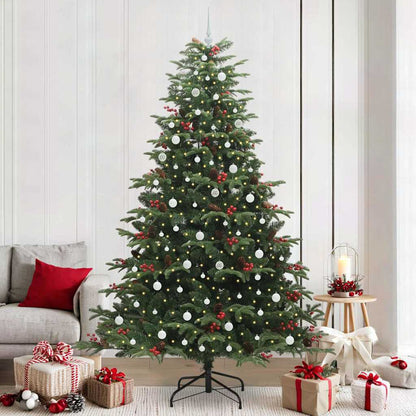 vidaXL Artificial Christmas Tree with 300 LEDs with Stand Green 240 cm 1