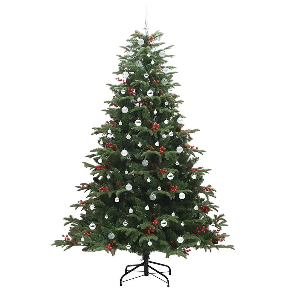 vidaXL Artificial Christmas Tree with 300 LEDs with Stand Green 240 cm 4