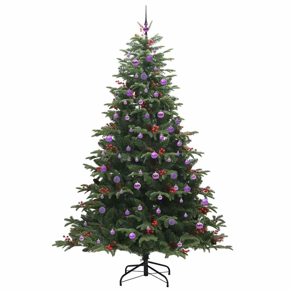 vidaXL Artificial Christmas Tree with 300 LEDs with Stand Green 240 cm 4