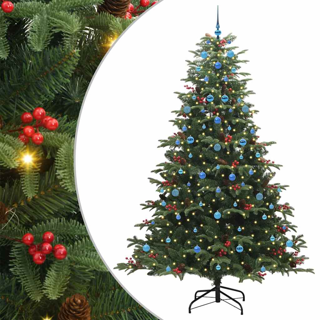 vidaXL Artificial Christmas Tree with 300 LEDs with Stand Green 240 cm 2