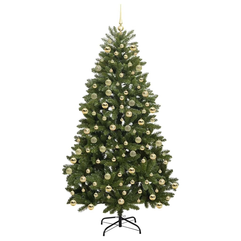 vidaXL Artificial Christmas Tree 210 cm 300 LEDs Warm White Green 4