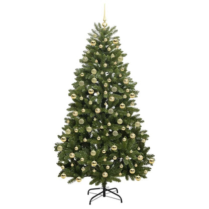 vidaXL Artificial Christmas Tree 210 cm 300 LEDs Warm White Green 4