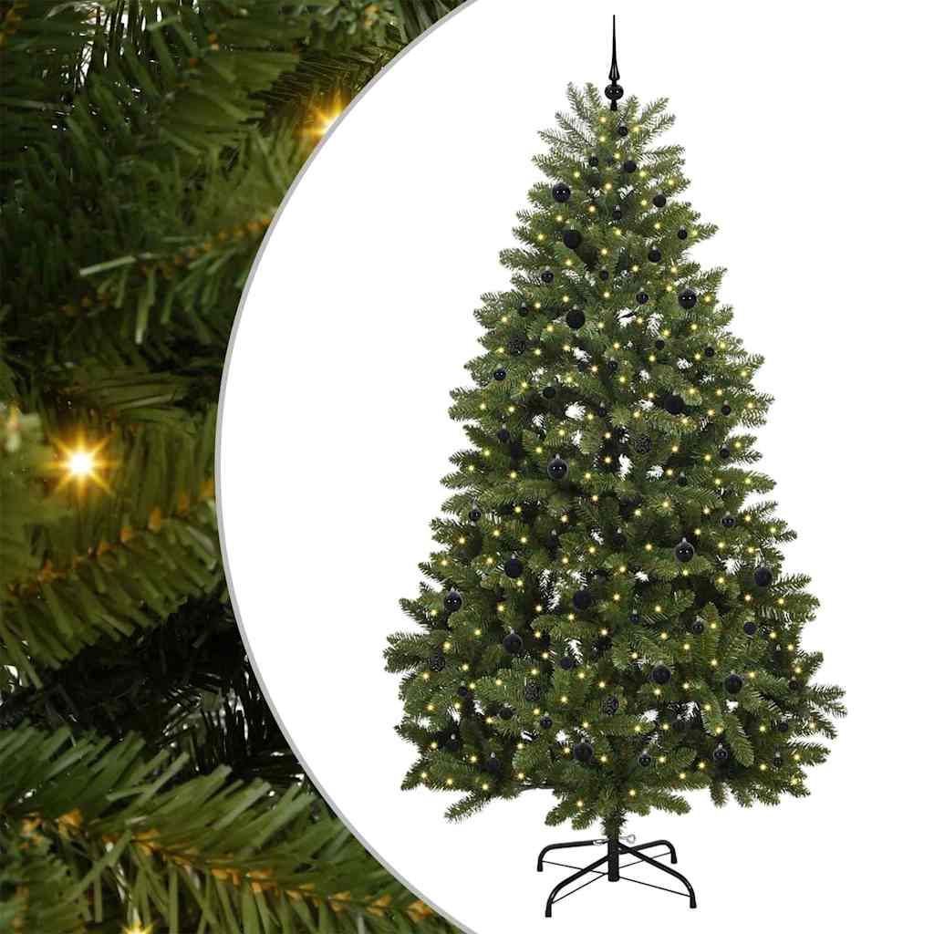 vidaXL Artificial Christmas Tree 270 cm 300 LEDs Warm White Green 2