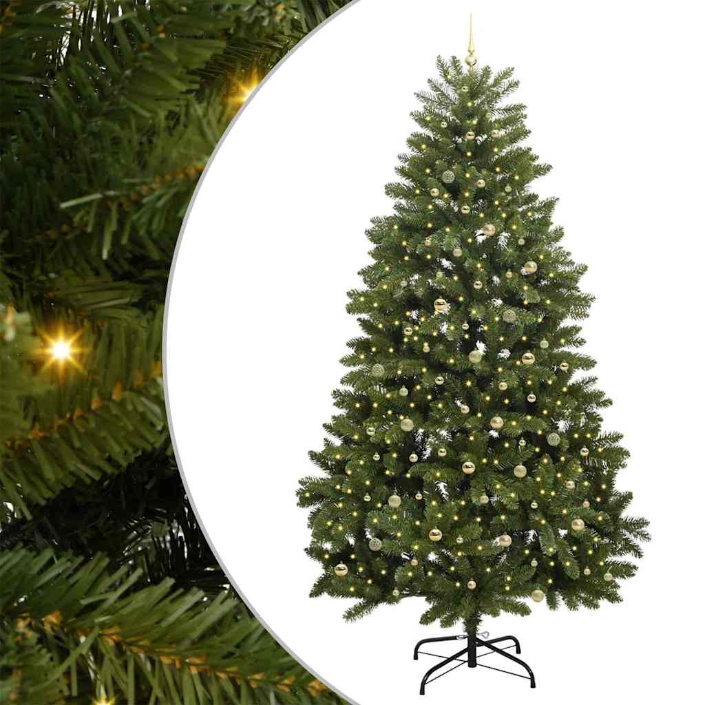 vidaXL Artificial Christmas Tree 270 cm 300 LEDs Warm White Green 2