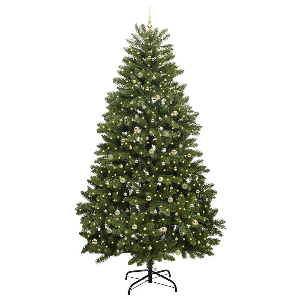 vidaXL Artificial Christmas Tree 270 cm 300 LEDs Warm White Green 3