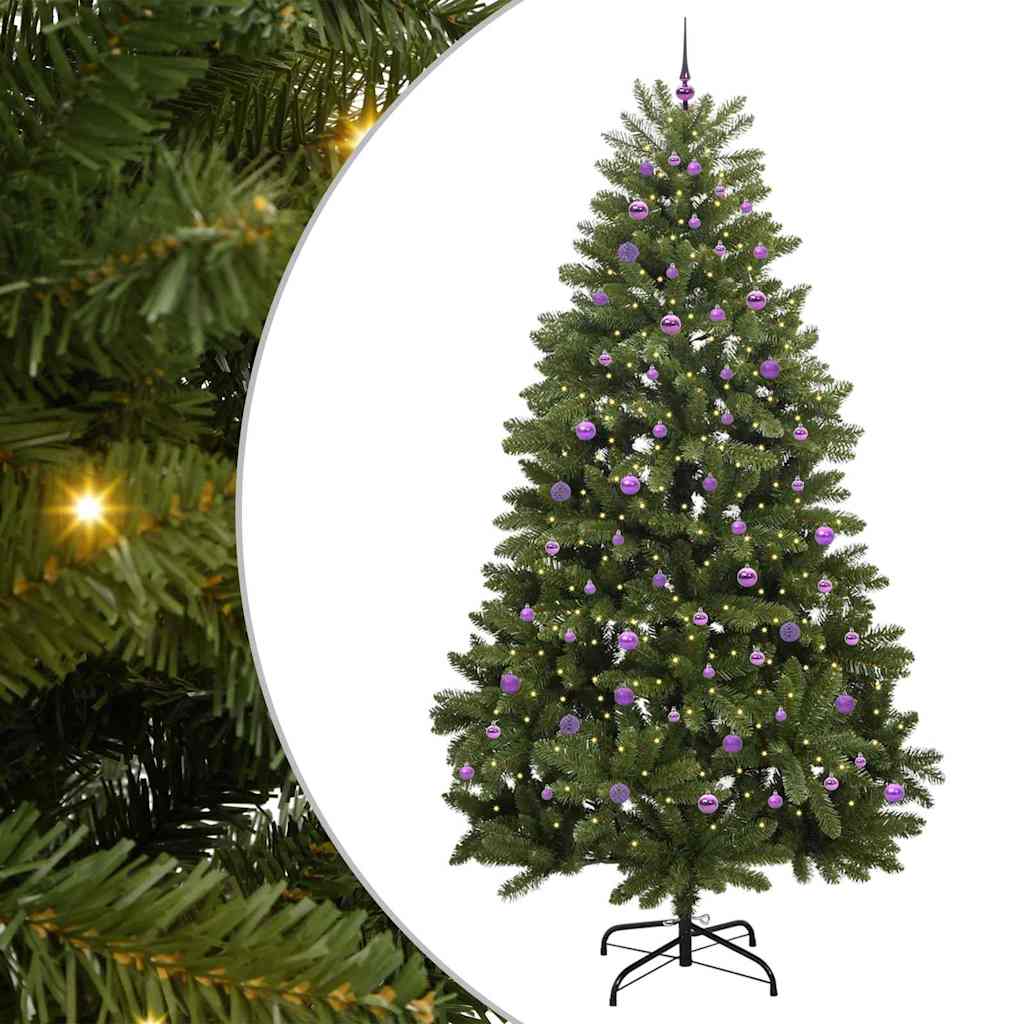 vidaXL Artificial Christmas Tree 270 cm 300 LEDs Warm White Green 2
