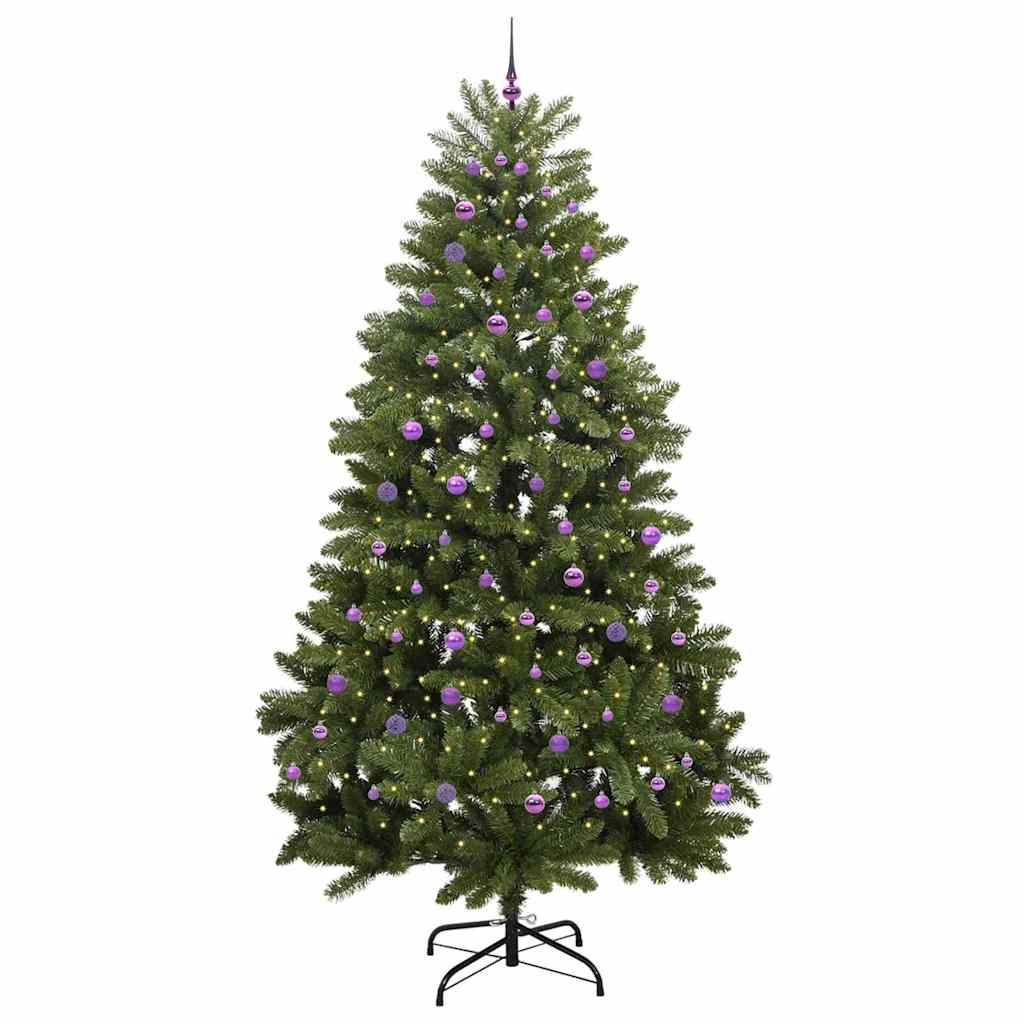 vidaXL Artificial Christmas Tree 270 cm 300 LEDs Warm White Green 3
