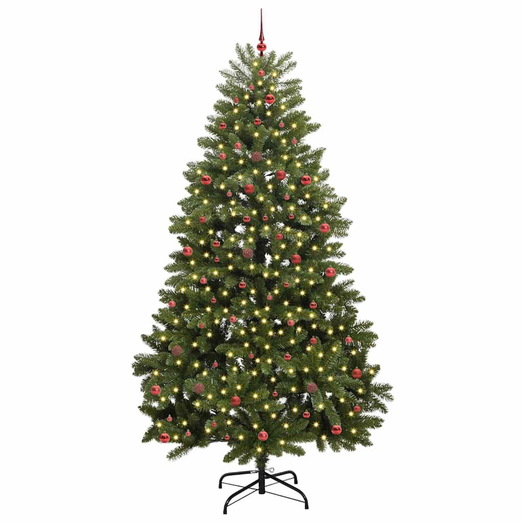 vidaXL Artificial Christmas Tree 300 cm 300 LEDs Warm White Green 3