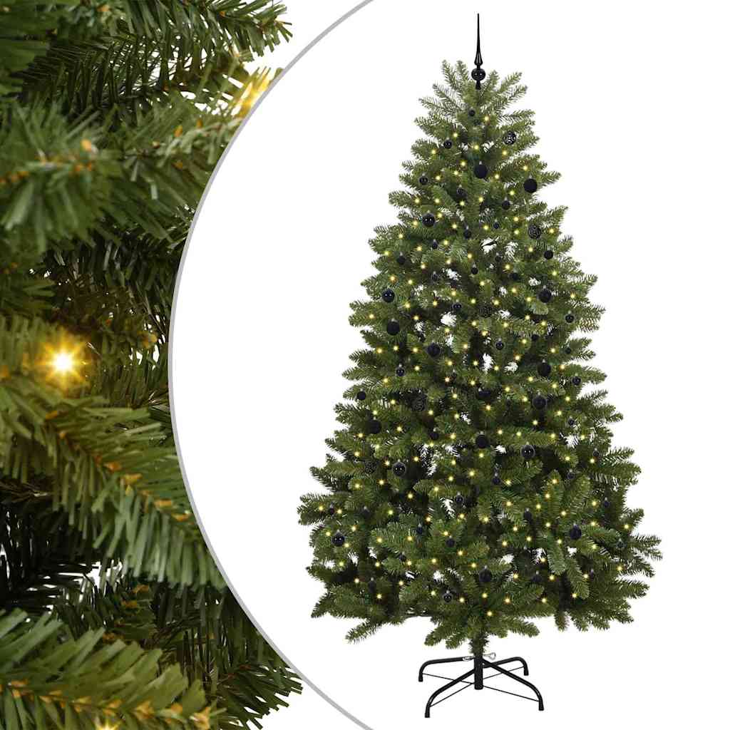 vidaXL Artificial Christmas Tree 300 cm 300 LEDs Warm White Green 2