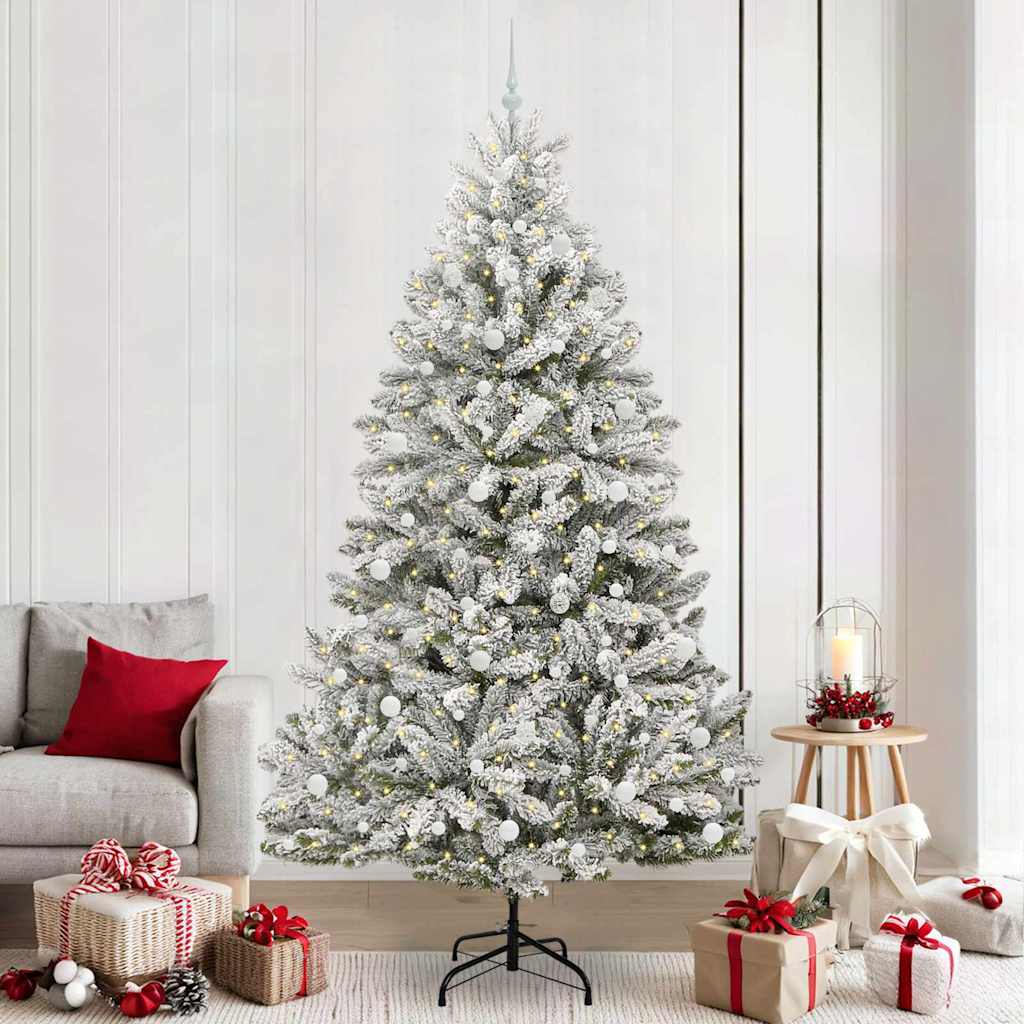 vidaXL Artificial Christmas Tree 240 cm 300 LEDs Warm White 1